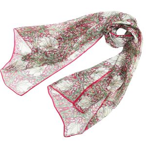 Sjaal – kunst – Pimpernel and Thyme – Red – Rood – William Morris – 100% pure zijde – 180×52 cm