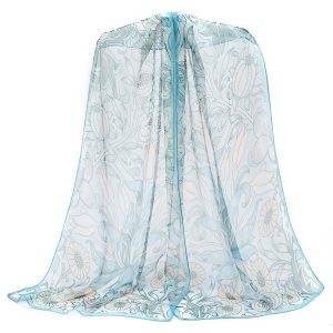 Sjaal – Art – Pomegranate and Lily – William Morris – 100% pure zijde – 180×52 cm
