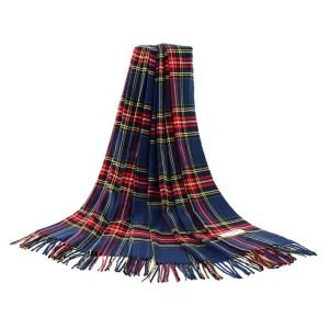 Sjaal – Pashima – Ruit – Navy Stewart Tartan – Schotse ruit – 180 x 75 cm